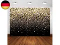 2.2x1.5m Gold und Schwarz Bokeh Spots Fotografie Hintergrund Abstrakter