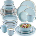 Sänger Kombiservice, Blau, Stein, 30-teilig, Rund, 27x10x27 cm, Essen & Trinken, Geschirr, Geschirr-Sets, Kombiservice