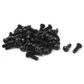 M2.5x8mm 10.9 Alloy Steel Button Head Hex Socket Cap Screw Bolt Black 50pcs