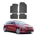 OMAC Gummi Fußmatten kompatibel mit Kia Ceed 2019-2026 Automatten Gummi Schwarz 4tlg