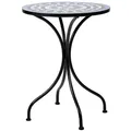 Butlers Beistelltisch, Blau, Metall, Keramik, 55x73x55 cm, Gartenmöbel, Gartentische, Beistelltische outdoor