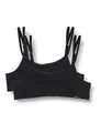 Skiny Mädchen Skiny Girls 2-pack Cotton Essentials Bustier, Schwarz, 176 EU