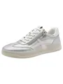 Marco Tozzi Damen Sneaker weiches Feel Me Wechselfußbett weiches Innenfutter Modern, metallic (Silver), 36 EU