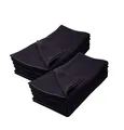 12er Pack Friseurhandtuch  schwarz  farbecht  100% Baumwolle 2 Zwirnfrottee, ...