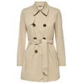 ONLY Trenchcoat ONLValerie (1-tlg) beige|braun XL (42)