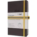 Wochenkalender Linescape ca. A5 DE Hardcover dunkelgrau 2026