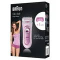 Braun Silk-épil Lady Shaver, Kabelloser damenrasierer elektrisch, Elektrischer Rasierer und Trimmer, rasierer damen intimbereich, Wet&Dry, 5100, pink