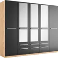priess Kleiderschrank Schrank Garderobe Wäscheschrank Barcelona in 5 Breiten viel Stauraum, geräumige Schubkästen, mit Spiegel, MADE IN GERMANY