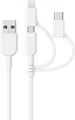 Anker Powerline II 3in1 Kabel Apple USB-C Mikro-USB iPhone Android 90cm Weiß