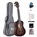 Ukulele Konzert 23 Zoll Braun, Ukulele Anfänger Set für Erwachsene Kinder, Ei...