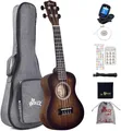 Winzz Ukulele Konzert 23 Zoll Braun Ukulele Anfänger Set für Erwachsene & Kinder