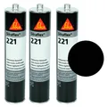 Multifunktionaler Klebstoff und Dichtstoff Sikaflex 221 schwarz 3 Kartuschen