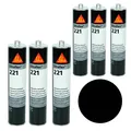 Multifunktionaler Klebstoff und Dichtstoff Sikaflex 221 schwarz 6 Kartuschen