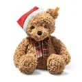 Steiff Kuscheltier Jimmy Teddybär Christmas, Süßes Stofftier mit Kunststoffaugen, Kinder, Jungen & Mädchen, Friends, Plüschtier 30 cm, Braun, 113239