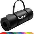 MOVIT Yogamatte Yogamatte 10/15 mm Dicke (1-St) schwarz 100 cm x 190 cm x 1.5 cm