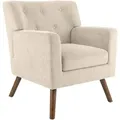 CLP Sessel, Creme, Holz, 72x80x74 cm, Wohnzimmer, Sessel, Polstersessel