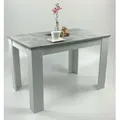 Möbel SD Esstisch in Beton Optik Weiß 110 x 70 Modern Jung - Grau/Weiß