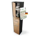 CDF Hochschrank SCHMAL HOCH-Schrank Badschrank 40 cm Breit Badezimmerschrank Nischenschrank Badmöbel für Kosmetik Handtücher Badezimmer Bad WC Toilette Flur Stehend Eiche Artisan/Anthrazit | 30x40x170