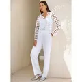 Jackenblazer HEINE "Blazer", Damen, Gr. 40, beige (ecru, gemustert), 100% Polyester, Langarm, Blazer