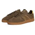 Tommy Jeans THE GREENWICH EDGE SUEDE Sneaker, Freizeitschuh, Halbschuh, Schnürer mit farblicher Pasepelierung grün 43 EU