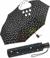 Regenschirm Schwarz Farbwechsel bei Nässe Rain Drops - Taschenschirm Auf-Automatik