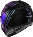 SHARK RIDILL 2 RIDILL 2 Helm Integralhelm Motorradhelm Rollerhelm mit Sonnenblende Schwarz Violett L HE1120E-KXK-L