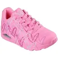 Skechers UNO-SPREAD THE LOVE Wedgesneaker Freizeitschuh, Halbschuh, Schnürschuh mit coolem Graffiti-Print rosa 36 EU