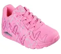 Skechers UNO Spread The Love Damen-Sneaker, Hot Pink Durabuck Mesh, 36 EU