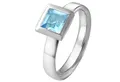 Acalee Goldring DamenWeißgold 333 / 8K Topas Blau