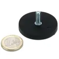 Magnetsystem Ø 43 mm gummiert mit Gewinde M6x15 - hält 10 kg -Markenware -