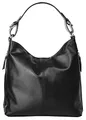 Samantha Look Handtasche Echt Leder Damen 017580 Made in Italy, elegante Schultertasche, Umhängetasche aus Leder
