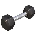 GORILLA SPORTS® Hexagon Kurzhanteln - Gewichte 2-50 kg, mit/ohne Ablage, Gusseisen Gummiert, Rutschsicher, Griff Gerändelt, Verchromt, Schwarz - Sechseckige Hanteln, Dumbbell, Krafttraining, Fitness