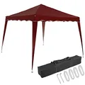 CASARIA® Pavillon Capri 3x3m Pop-Up UV-Schutz 50+ Wasserdicht Winterfest mit Tasche Faltbar Stabil Camping Garten Faltpavillon Partyzelt Rot