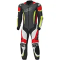 Held Biker Fashion Motorradkombi Brands Hatch perforierte 1-Teiler Motorrad Lederkombi Rückenprotektor enthalten,perforiert gelb|rot|schwarz 52