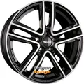 4 Alufelgen BROCK / RC RC27 Schwarz Glanz Voll-Poliert (SGVP) 7,5x17 ET28 5x112