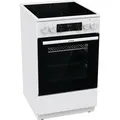 Gorenje GEC5C 41 WG Elektro-Standherd - Weiß - Glaskeramik-Kochfeld - 70 Liter - GentleClose - Schnellaufheizung - Pizzamodus 300°C - Teleskopaus... - Weiß