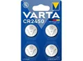 VARTA Knopfzelle LITHIUM Coin CR2450, Spannung 3 V, Packung mit 4 Stück