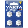Varta CR2450 Knopfzelle (6450) 4 Stück Batterie 4er Blister CR 2450 CR-2450