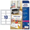 Avery Zweckform Visitenkarten C32026-25, ultraweiß-satiniert, ohne Perforation, 270 g/m2 weiß
