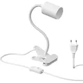 ledscom.de Klemmleuchte, Schwanenhals WAIKA, Schalter, weiß matt, 1x GU10 max. 15W