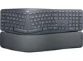 Logitech® ERGO K860 drahtlose ergonomische Tastatur, Handflächenhebefunktion, 2 Jahre Batterie