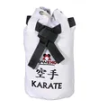 Danrho Sporttasche Kinder Seesack Bag Karate Karatetasche Trainingstasche Kids (Stück), mit echtem Budogürtel schwarz und Kordelzug