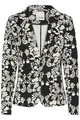 ICHI IHKATE Damen Blazer Longblazer/Kurzblazer Jacke Regular fit, Größe:XS, Farbe:Black Flower AOP (203978)