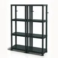 Kistenberg 2X Werkstattregal 58 x 28 x 131,5 cm pro Regal bis 185 kg belastbar, 4 Ablageböden Steckregal Schwerlastregal Lagerregal Regal aus Kunststoff