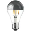 LED Filament Kopfspiegel Silber Birnenform 8W = 60W E27 806lm warmweiß 2700K