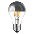 NCC-Licht 1 x LED Filament Kopfspiegel Silber Birnenform 7W ersetzt 60W E27 warmweiß 2700K