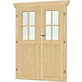 Skan Holz Doppeltür BxH 117,5 x 179,5 cm halbverglast für 28 mm Häuser
