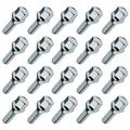 20x Radschrauben Radbolzen M12x1,5 30mm Kegel Carbonado SW17 Silber für VAG VW