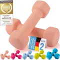 Body & Mind® Hanteln 2er Set Gymnastikhanteln Neopren Dumbbells Kurzhanteln; Effektives Krafttraining Fitness Workout für Zuhause (2 x 1kg)