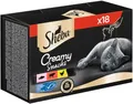 SHEBA Katzensnacks - 18x12g - 18 praktische Katzenleckerlis - in den Varietäten Huhn, Lachs und Rind - 1 Packung